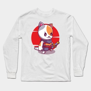 Samurai Kitty Long Sleeve T-Shirt